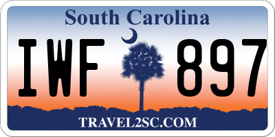 SC license plate IWF897