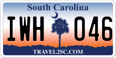 SC license plate IWH046