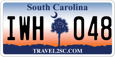 SC license plate IWH048