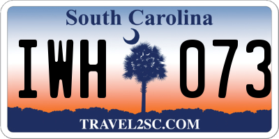 SC license plate IWH073
