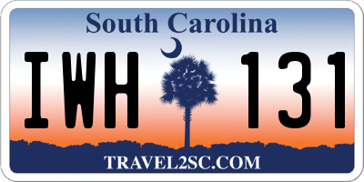 SC license plate IWH131