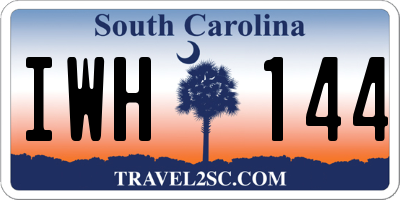 SC license plate IWH144