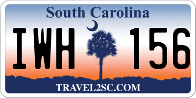 SC license plate IWH156