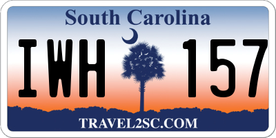 SC license plate IWH157