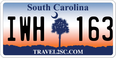 SC license plate IWH163