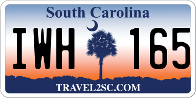 SC license plate IWH165