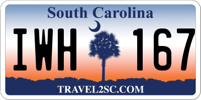 SC license plate IWH167