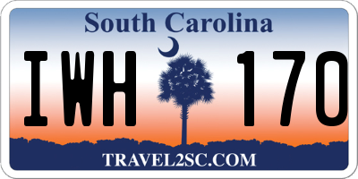 SC license plate IWH170