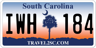 SC license plate IWH184