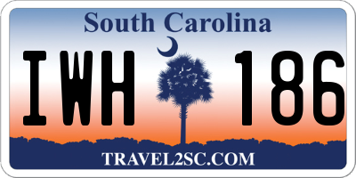 SC license plate IWH186