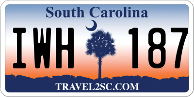 SC license plate IWH187