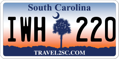 SC license plate IWH220