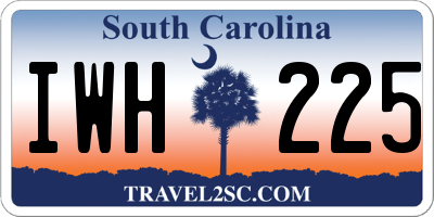SC license plate IWH225