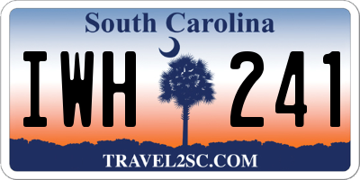SC license plate IWH241
