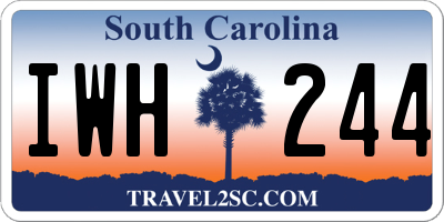 SC license plate IWH244