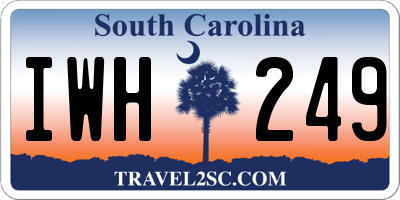 SC license plate IWH249