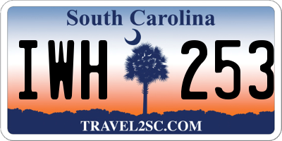 SC license plate IWH253