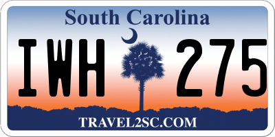 SC license plate IWH275