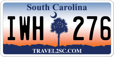SC license plate IWH276