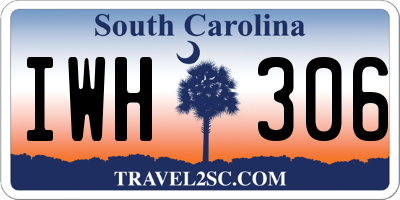 SC license plate IWH306