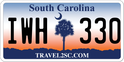 SC license plate IWH330