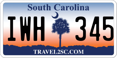 SC license plate IWH345