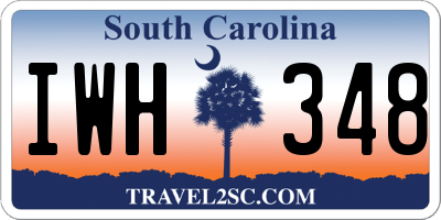 SC license plate IWH348
