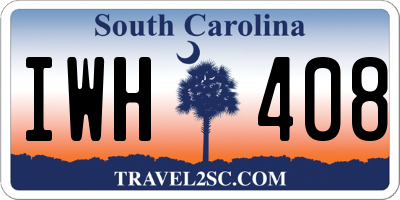 SC license plate IWH408