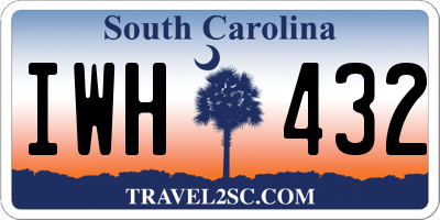 SC license plate IWH432