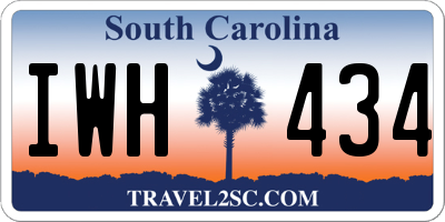 SC license plate IWH434