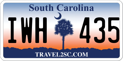 SC license plate IWH435