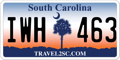 SC license plate IWH463