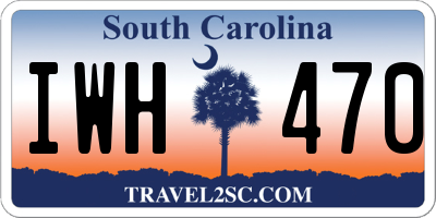 SC license plate IWH470
