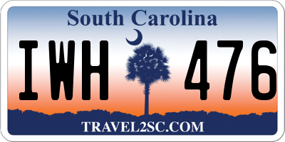 SC license plate IWH476
