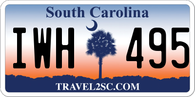 SC license plate IWH495