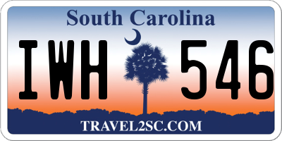 SC license plate IWH546