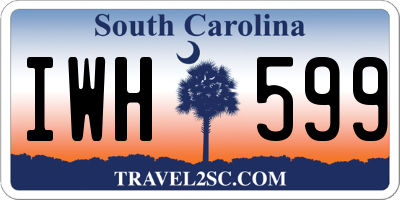 SC license plate IWH599