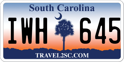 SC license plate IWH645