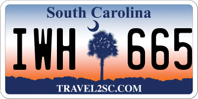 SC license plate IWH665