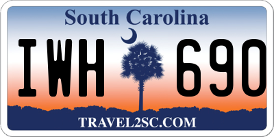SC license plate IWH690