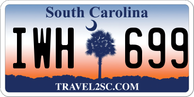 SC license plate IWH699