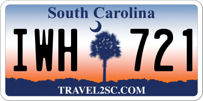 SC license plate IWH721