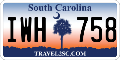 SC license plate IWH758