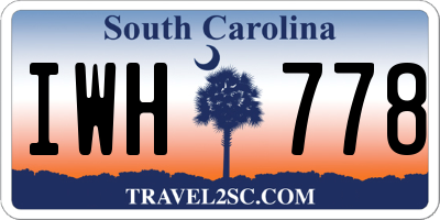 SC license plate IWH778