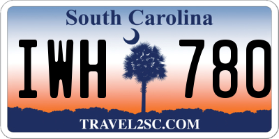 SC license plate IWH780