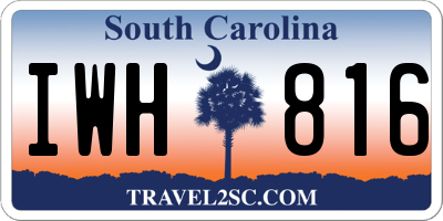 SC license plate IWH816