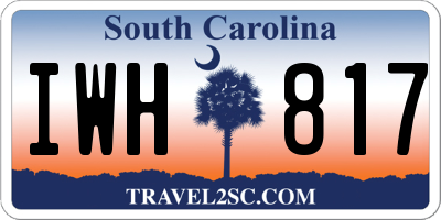 SC license plate IWH817