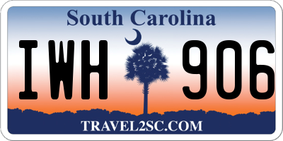 SC license plate IWH906