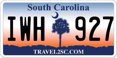 SC license plate IWH927