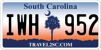 SC license plate IWH952